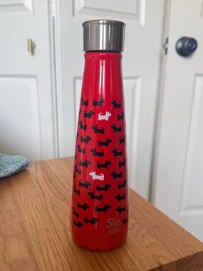 S'well Red Stainless Steel Bottle - Scotty Dog, Red, 15 ounce